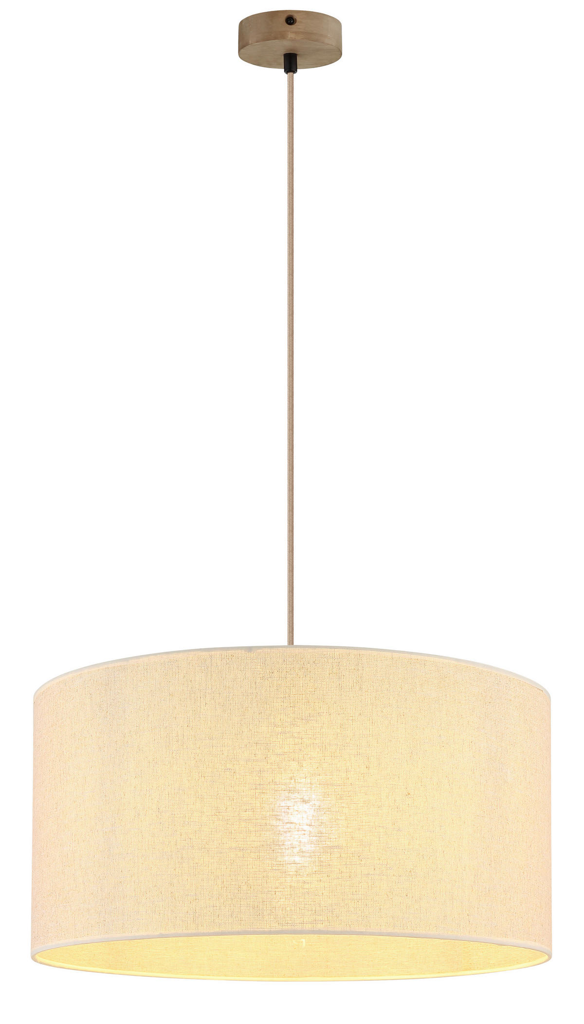 HÄNGELEUCHTE Jule 50/120 cm  - Beige/Braun, Design, Holz/Kunststoff (50/120cm) - Globo