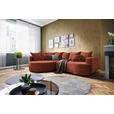 ECKSOFA in Chenille Rotbraun  - Rotbraun/Schwarz, Design, Kunststoff/Textil (194/307cm) - Carryhome