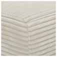 ECKSOFA  in Cord Creme  265/224 cm  - Creme/Schwarz, Design, Kunststoff/Textil (265/224cm) - Hom`in