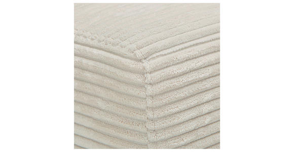 ECKSOFA  in Cord Creme  265/224 cm  - Creme/Schwarz, Design, Kunststoff/Textil (265/224cm) - Hom`in