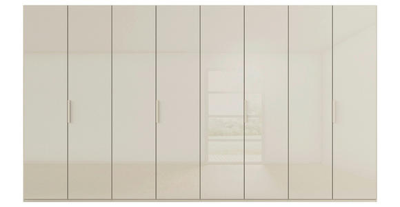 DREHTÜRENSCHRANK 400/235/61 cm,  in Champagner, 8-türig  - Champagner, Basics, Glas/Holzwerkstoff (400/235/61cm) - Novel