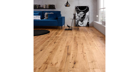 LANDHAUSDIELE Eiche Natur  per  m² - KONVENTIONELL, Holz (190/19/1,4cm) - Ambiente