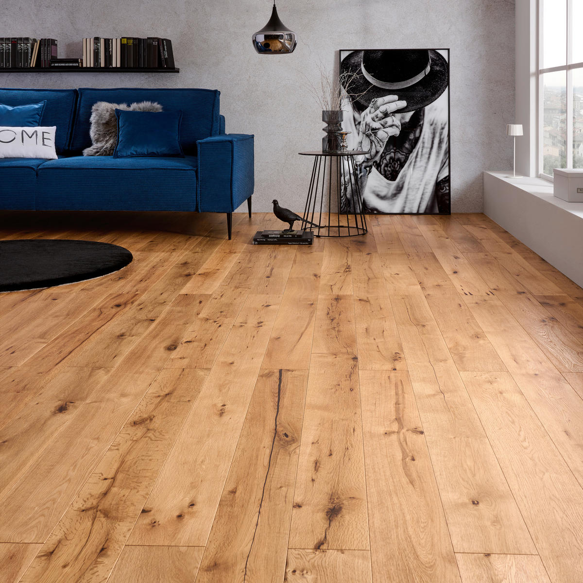 LANDHAUSDIELE Eiche Natur  per  m² - KONVENTIONELL, Holz (190/19/1,4cm) - Ambiente