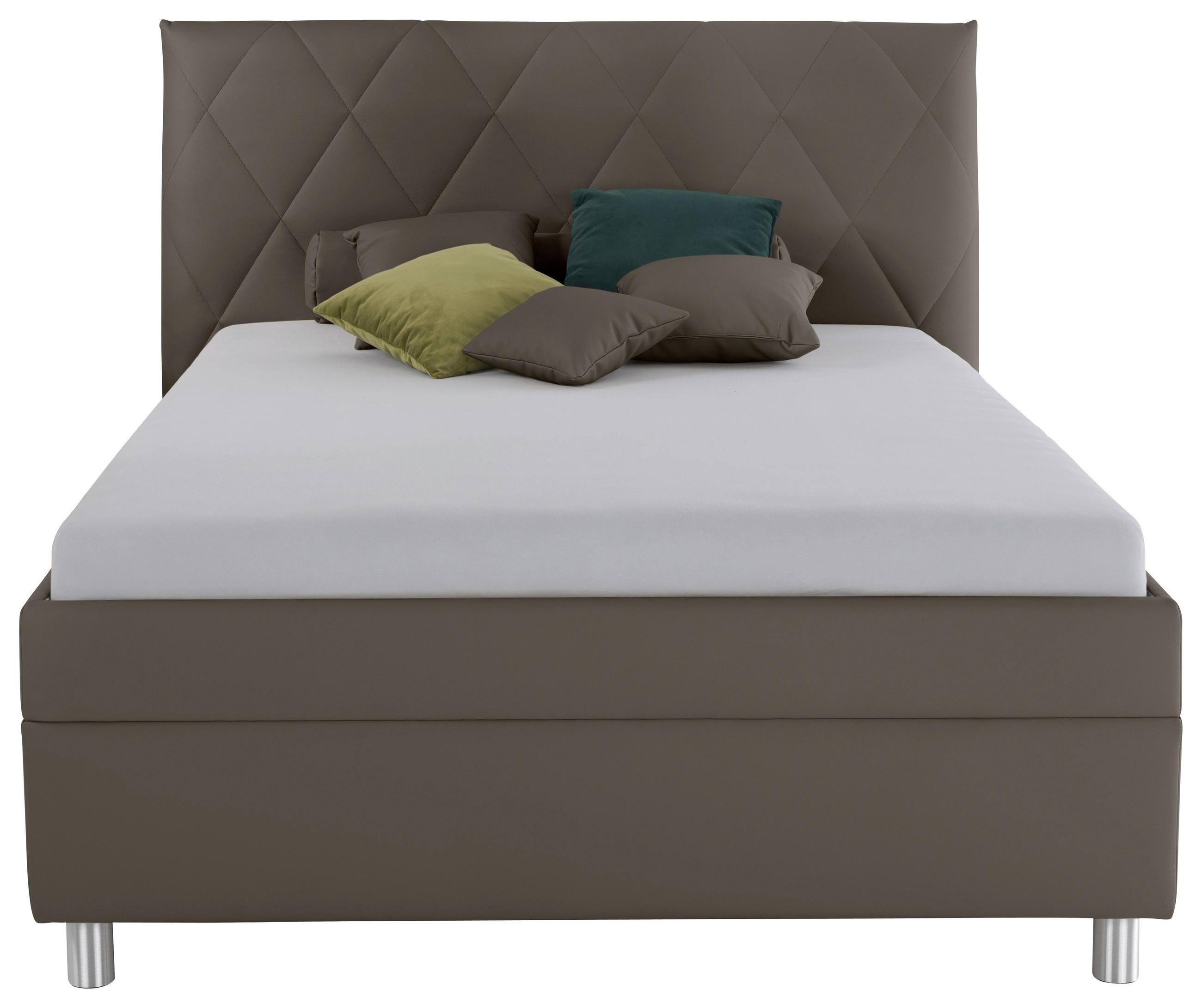 POLSTERBETT Matratze, gepolstertes Kopfteil, Lattenrost, Bettkasten 140/200 cm  in Anthrazit  - Birkefarben/Anthrazit, KONVENTIONELL, Holz/Textil (140/200cm) - Esposa