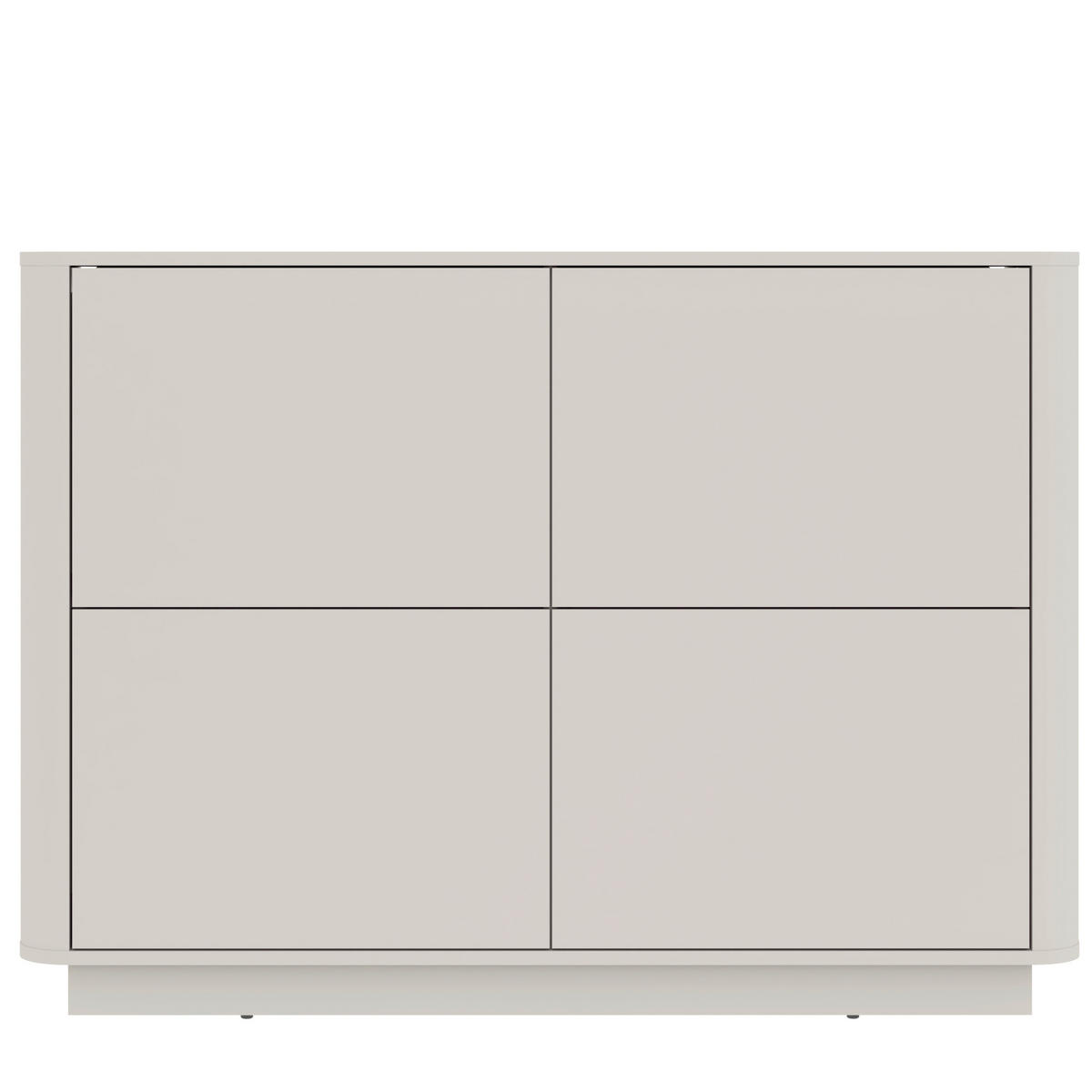 KOMMODE Sand Minimal, 124,4/89,5/40 cm,  - Kaschmir, Design, Holzwerkstoff (124,4/89,5/40cm) - MID.YOU