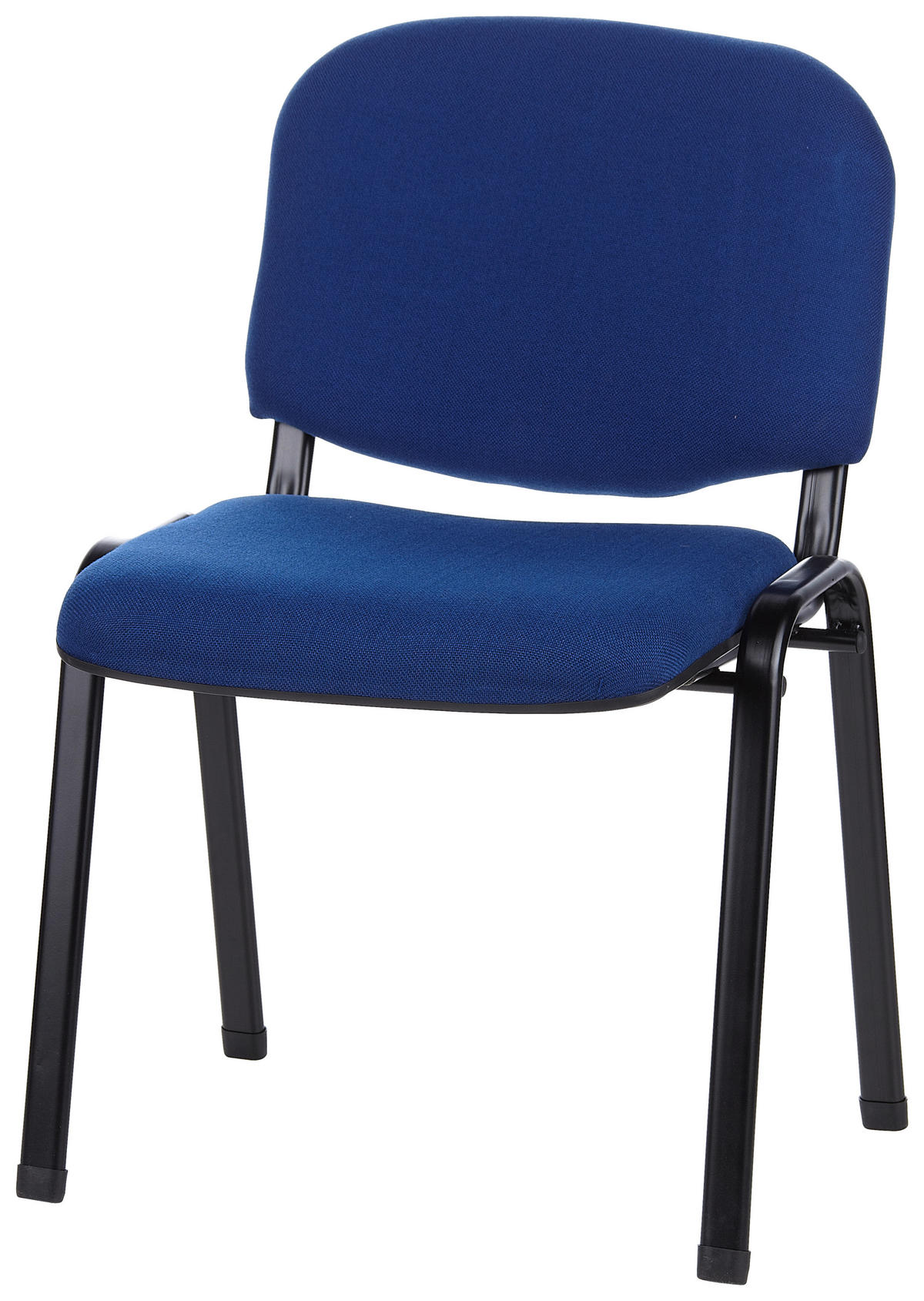 SADA KONFERENČNÍCH ŽIDLÍ 4 ks - modrá/černá, Basics, kov/textil (58/84/48cm) - MID.YOU