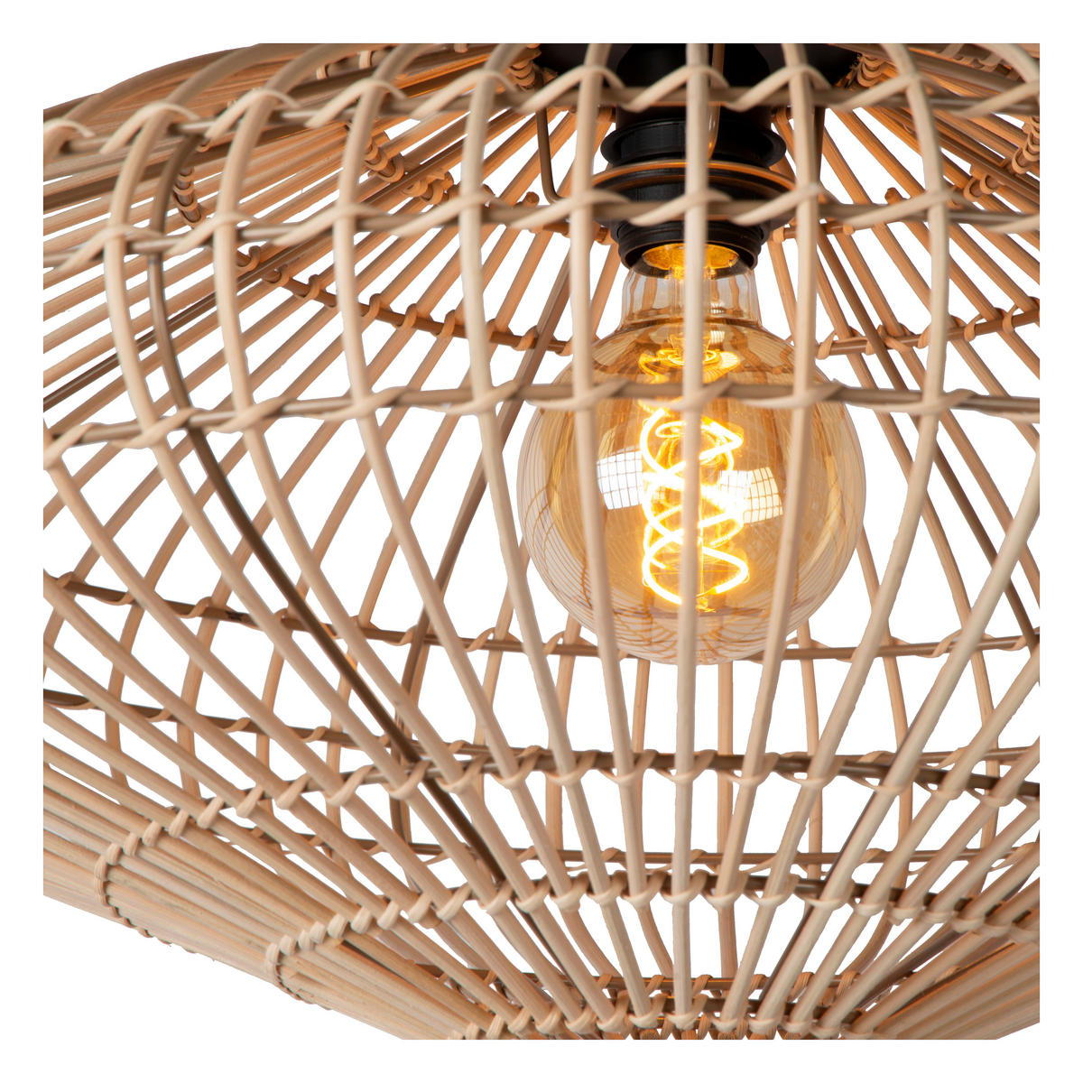 DECKENLEUCHTE    56/56/31 cm  - Natur, Naturmaterialien (56/56/31cm) - Lucide