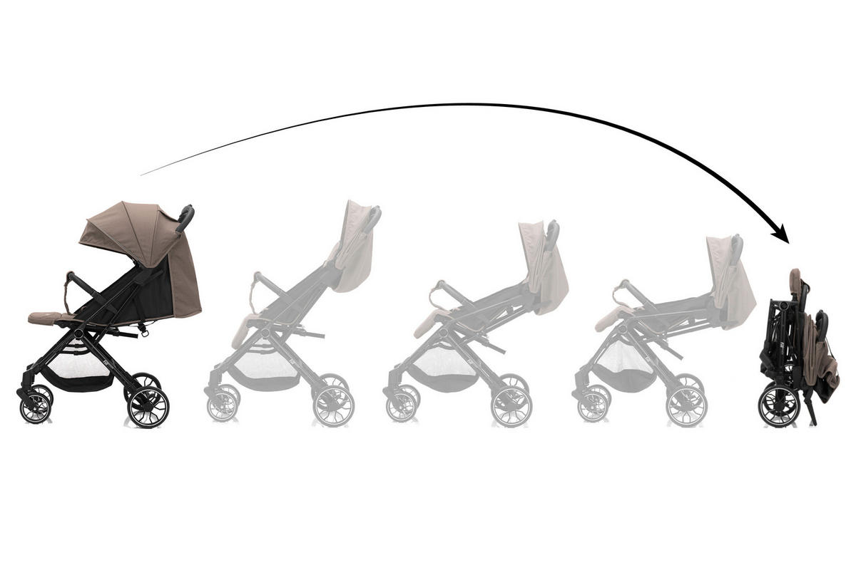 BUGGY  - Taupe/Schwarz, Basics, Textil/Metall (85/53/103cm) - Fillikid