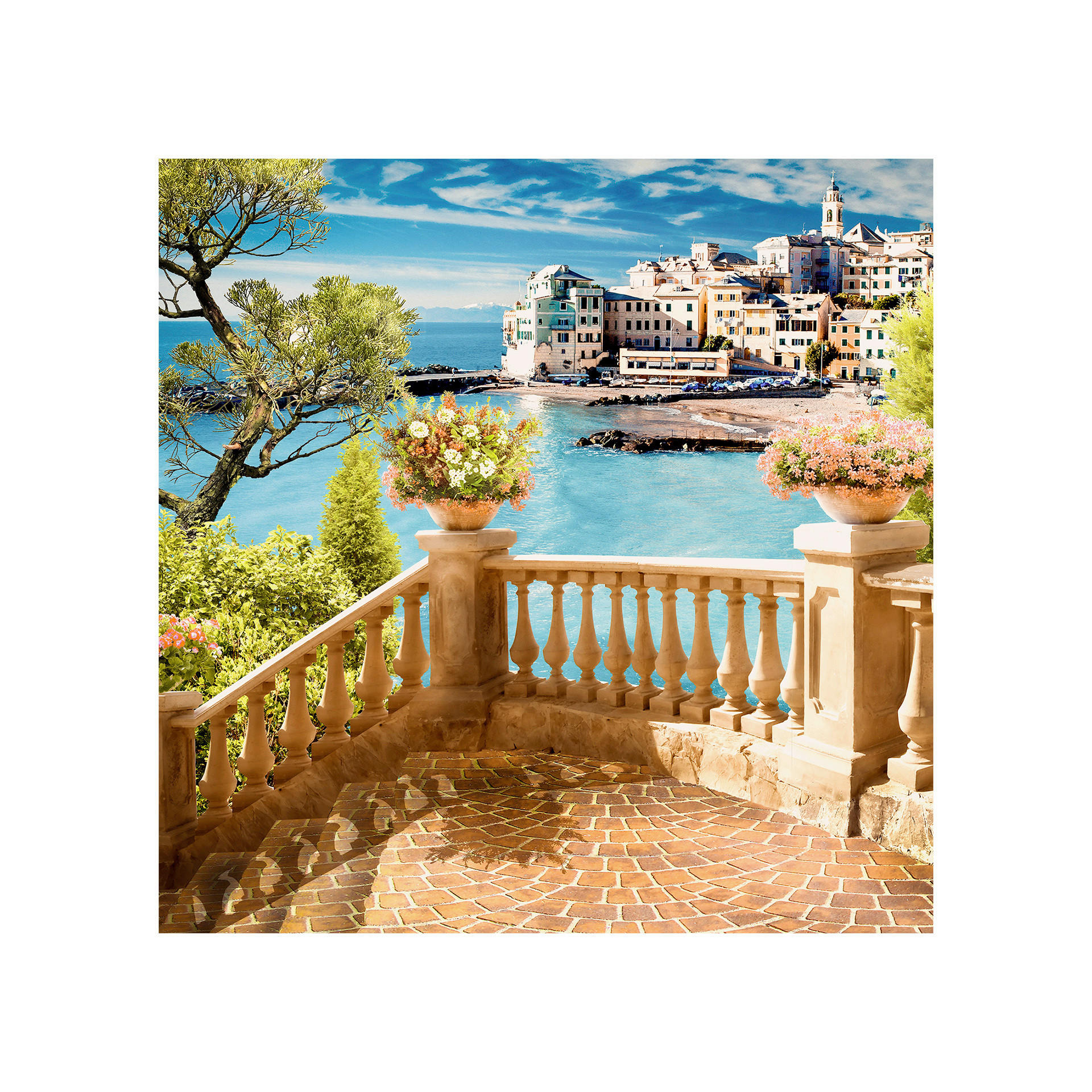 GLASBILD 30/30 cm  - Dunkelgrün/Schwarz, Basics, Glas/Papier (30/30cm) - Monee