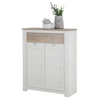 Dulap Pentru Pantofi 98/121/38 cm  - argintiu/alb, Lifestyle, plastic/material pe bază de lemn (98/121/38cm) - MID.YOU