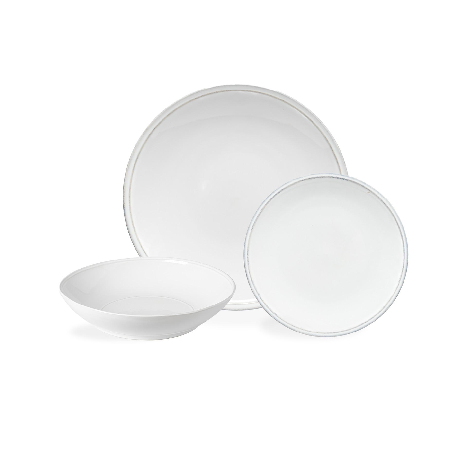 KOMBISERVICE Weiß Hochglanz FRISO 12-teilig 4 Personen  - Weiß Hochglanz, Basics, Keramik - Costa Nova