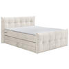 BOXSPRINGBETT 180/200 cm  in Creme  - Creme/Schwarz, Basics, Holzwerkstoff/Kunststoff (180/200cm) - Esposa