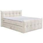 BOXSPRINGBETT 180/200 cm  in Creme  - Creme/Schwarz, Basics, Holzwerkstoff/Kunststoff (180/200cm) - Esposa