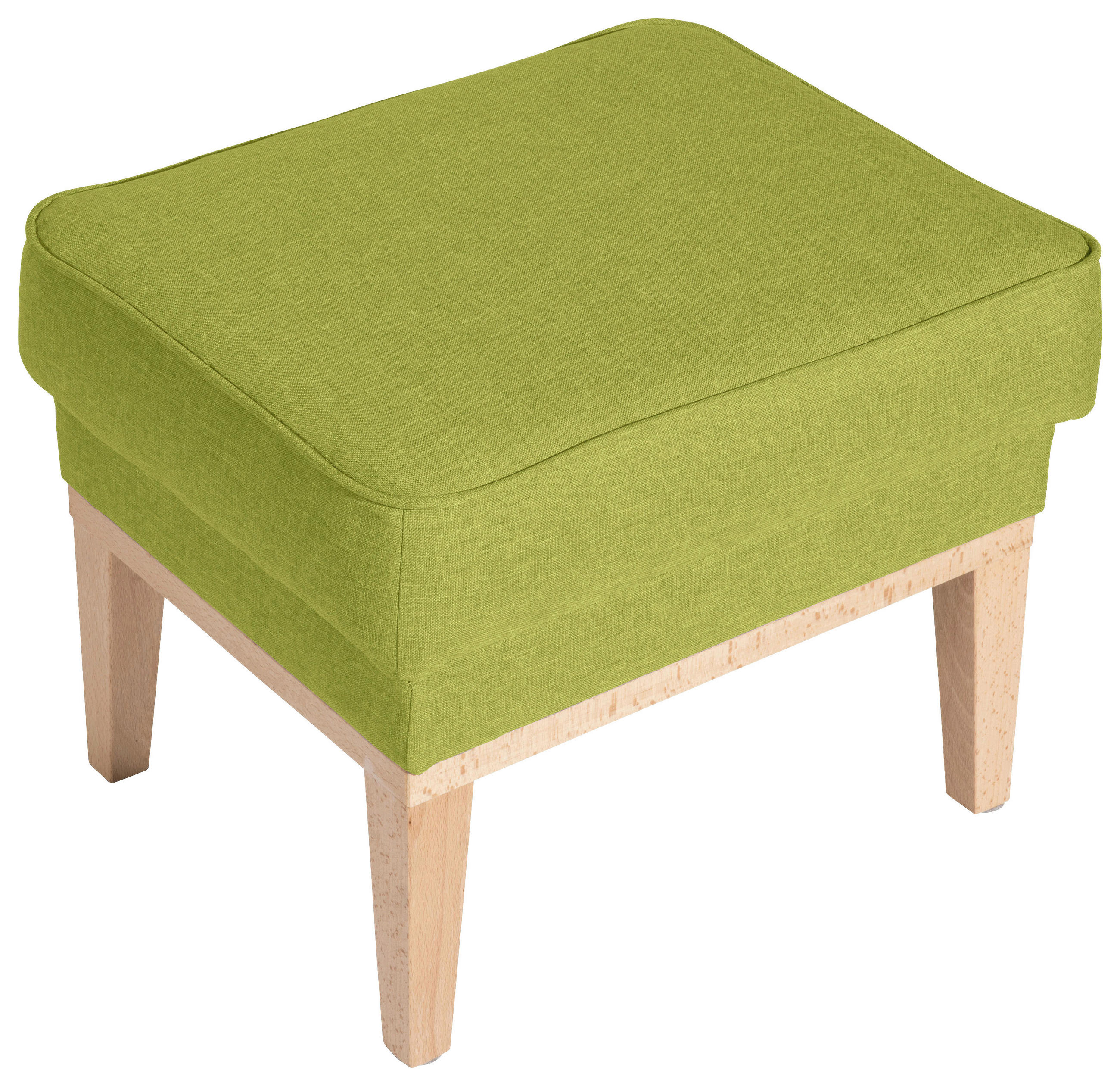 HOCKER in Textil Hellgrün  - Naturfarben/Hellgrün, Konventionell, Holz/Textil (50/41/41cm) - Max Winzer