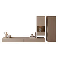 WOHNWAND  Eichefarben, Cappuccino 300/146/39,6 cm    - Eichefarben/Cappuccino, Design, Glas/Holz (300/146/39,6cm) - Invivus