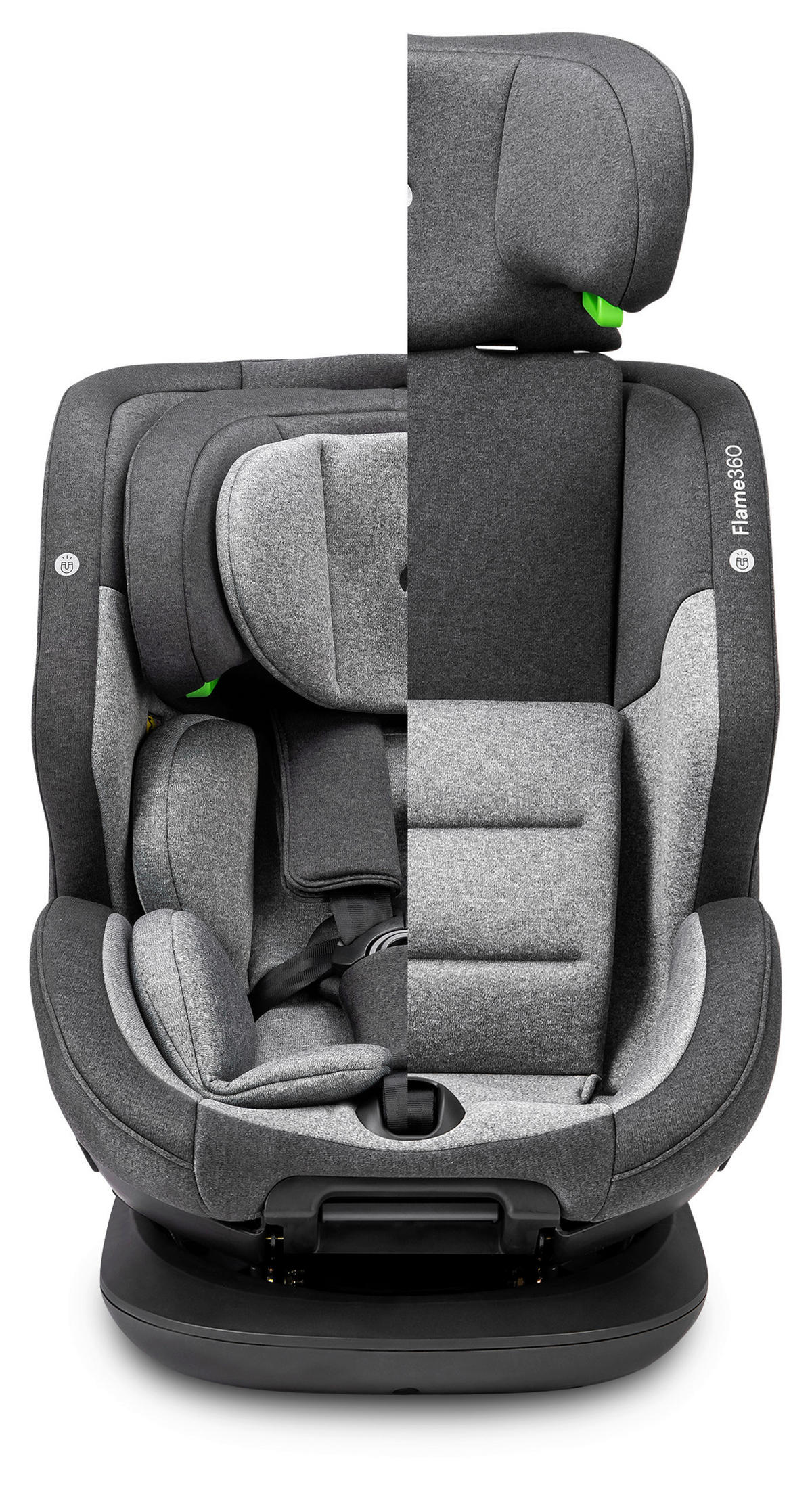 REBOARDER-KINDERSITZ FLAME360 ISOFIX  - Dunkelgrau/Hellgrau, Basics, Kunststoff/Textil (44/58/48cm) - Osann