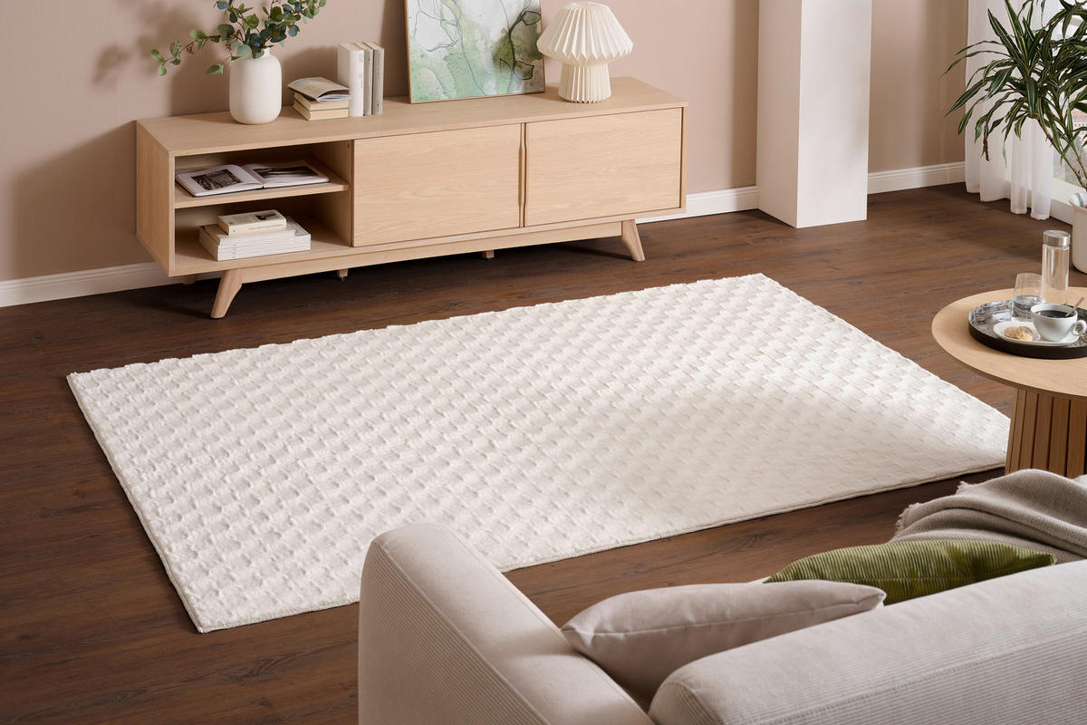 HOCHFLORTEPPICH 80/150 cm Luna Design  - Beige, Design, Textil (80/150cm) - Novel