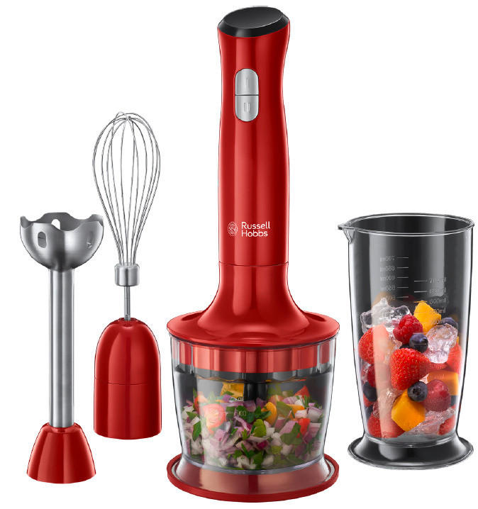 STABMIXER-SET 3-teilig  - Rot, Basics, Kunststoff (8,9/41,3/6,4cm) - Russel Hobbs