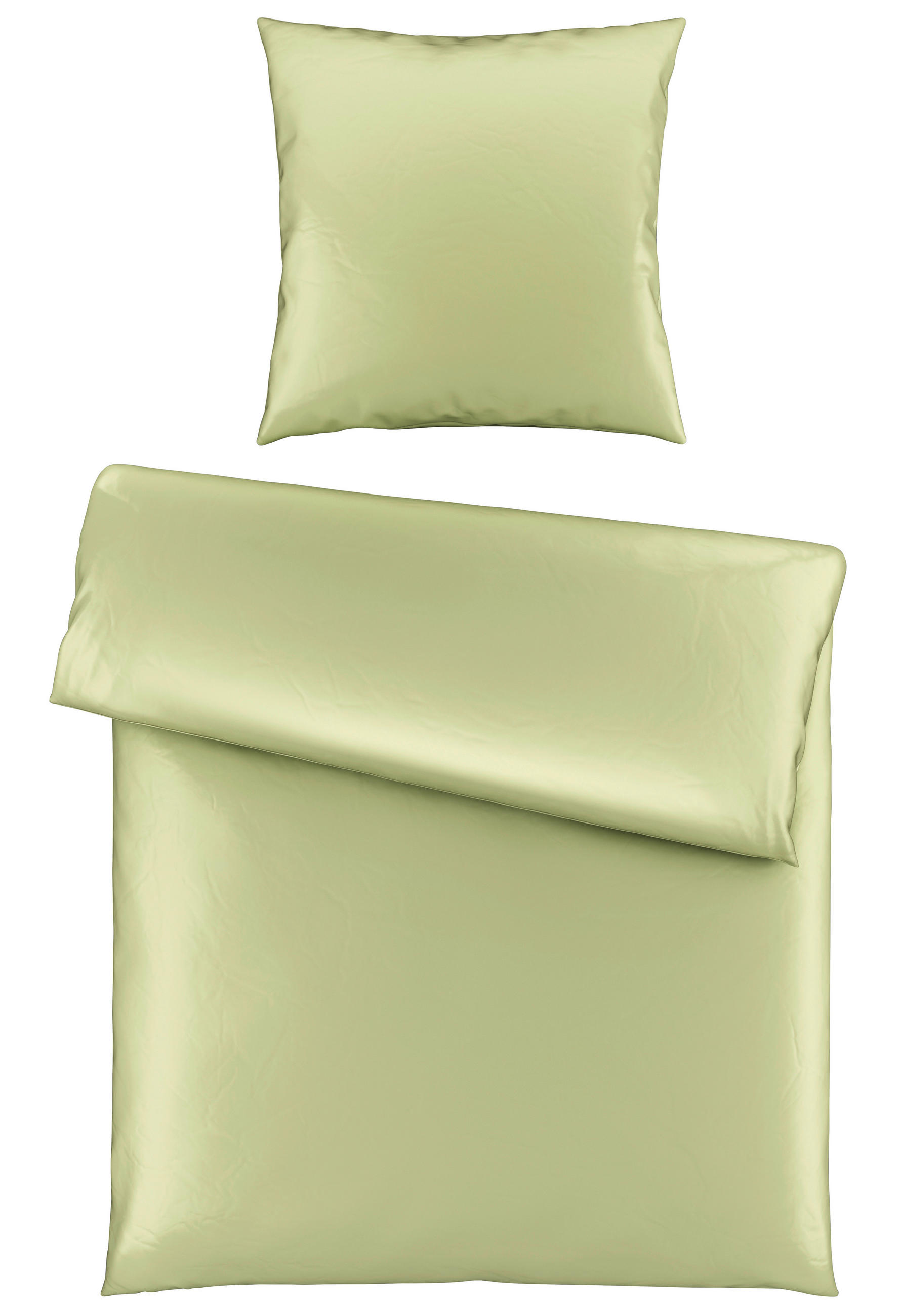 BETTWÄSCHE 135/200 cm Satin  - Hellgrün, MODERN, Textil (135/200cm) - Novel