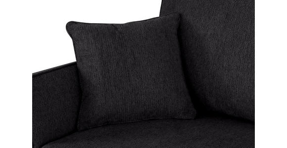 ECKSOFA in Flachgewebe Schwarz  - Eichefarben/Schwarz, KONVENTIONELL, Holz/Textil (265/159cm) - Carryhome