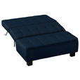SCHLAFSOFA Dunkelblau  - Schwarz/Dunkelblau, Design, Textil/Metall (125/92/102cm) - Novel