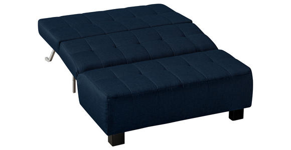 SCHLAFSOFA Dunkelblau  - Schwarz/Dunkelblau, Design, Textil/Metall (125/92/102cm) - Novel