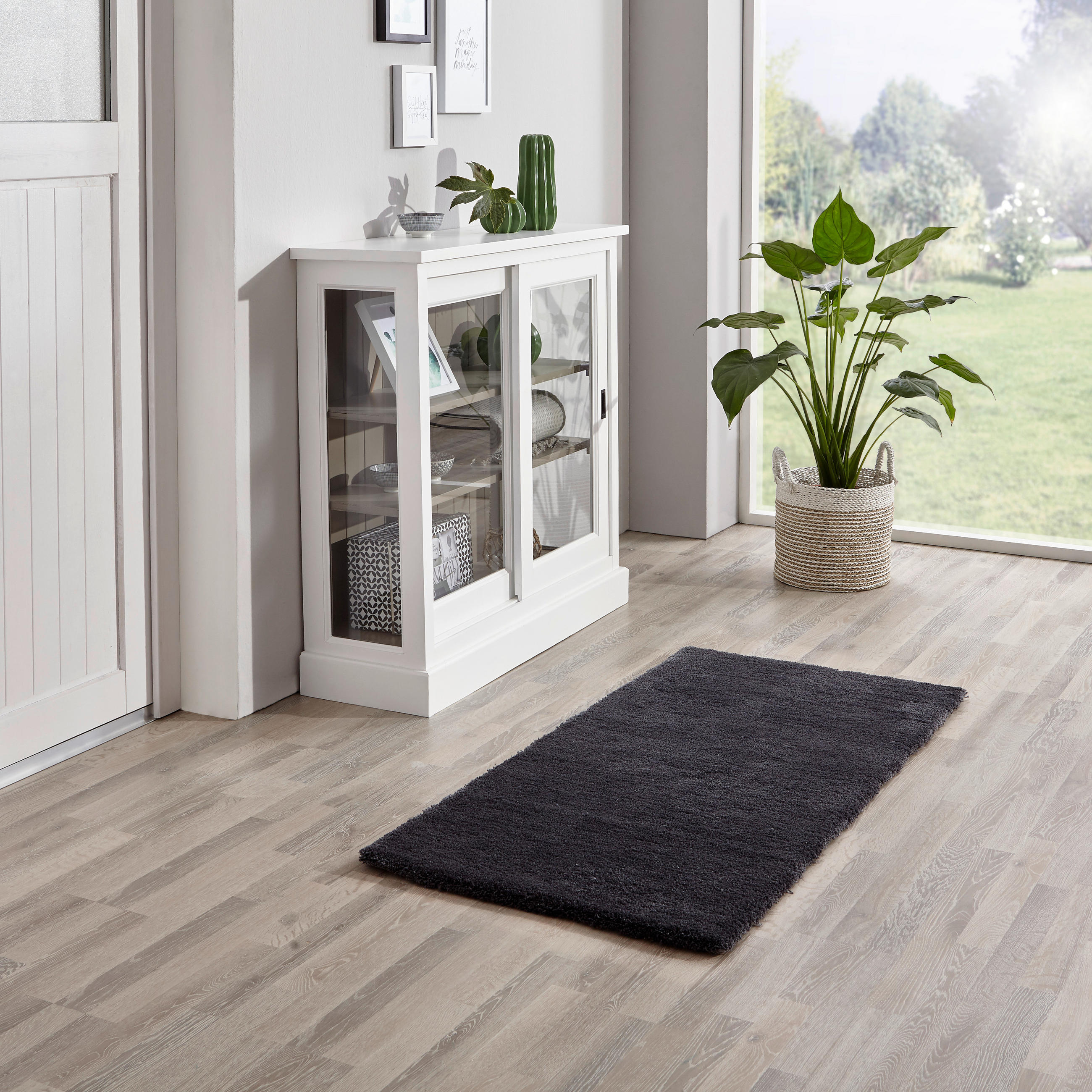 HOCHFLORTEPPICH 70/140 cm Dunkelgrau  - Dunkelgrau, Basics, Textil (70/140cm) - Esprit