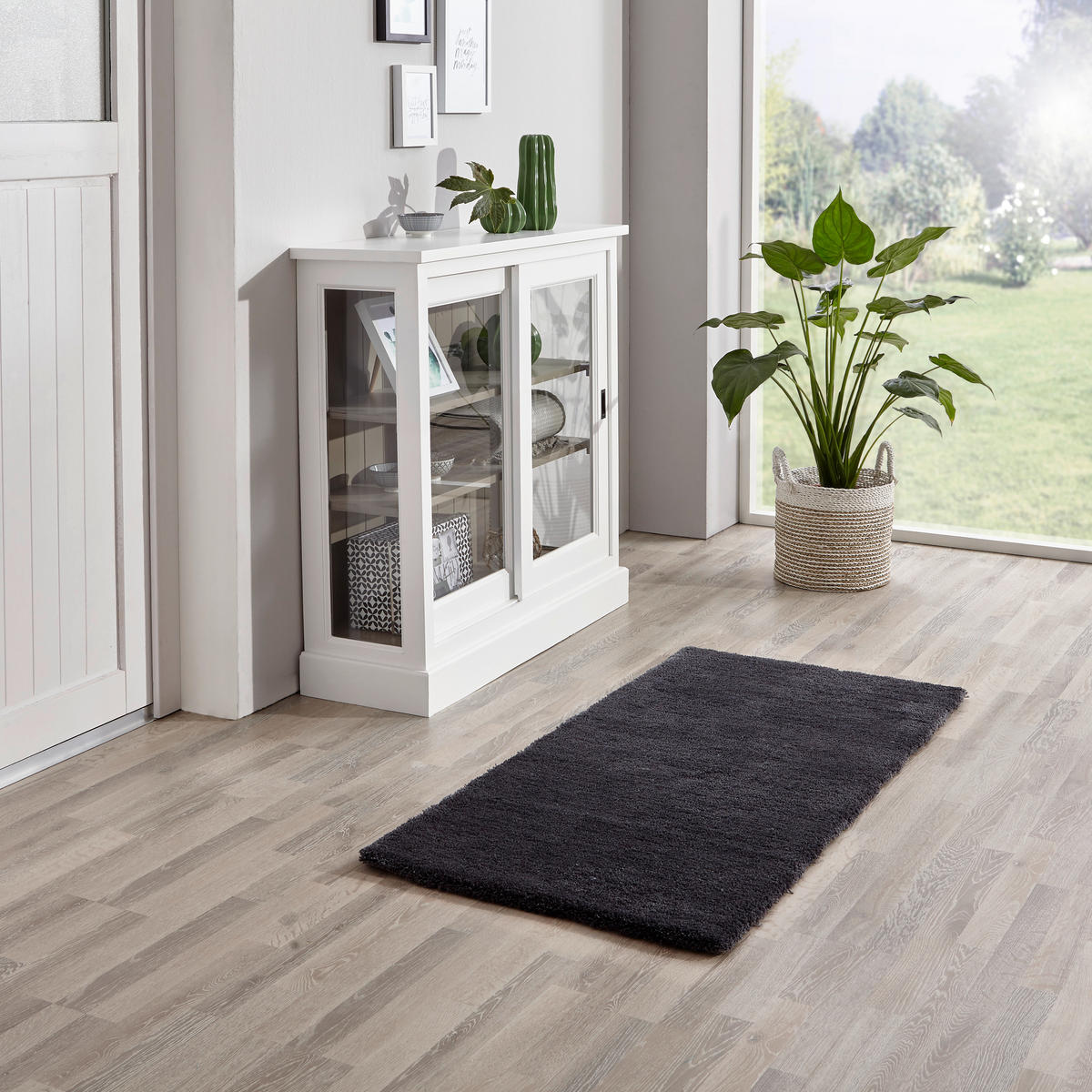 HOCHFLORTEPPICH 70/140 cm Dunkelgrau  - Dunkelgrau, Basics, Textil (70/140cm) - Esprit