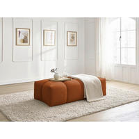 HOCKER EVEREST Struktur Orange  - Schwarz/Orange, MODERN, Kunststoff/Textil (140/70/40cm)