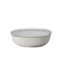 SALATSCHÜSSEL  Silueta  - Transparent/Weiß, KONVENTIONELL, Kunststoff (30,1/9,2cm) - Mepal