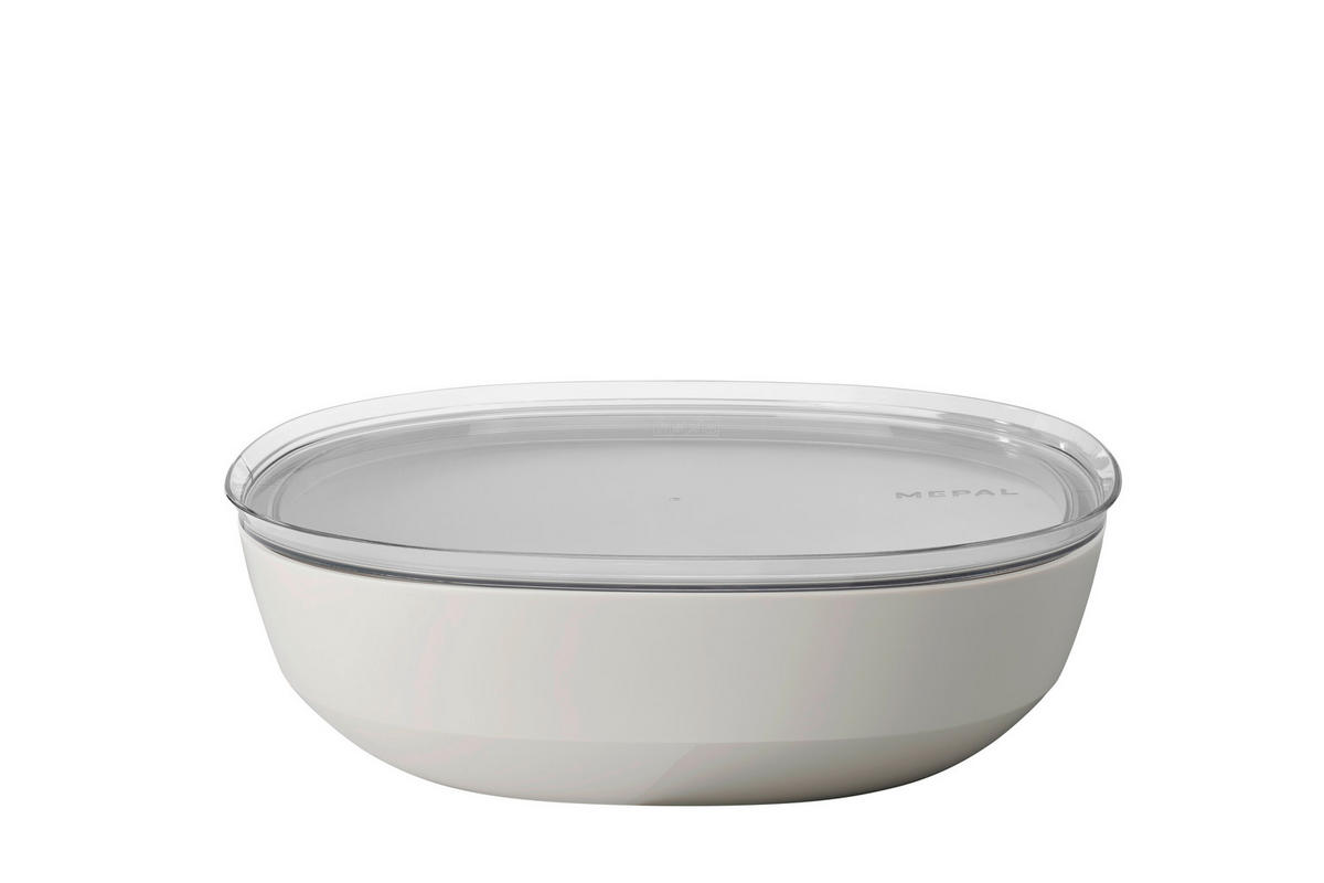 SALATSCHÜSSEL  Silueta  - Transparent/Weiß, KONVENTIONELL, Kunststoff (30,1/9,2cm) - Mepal