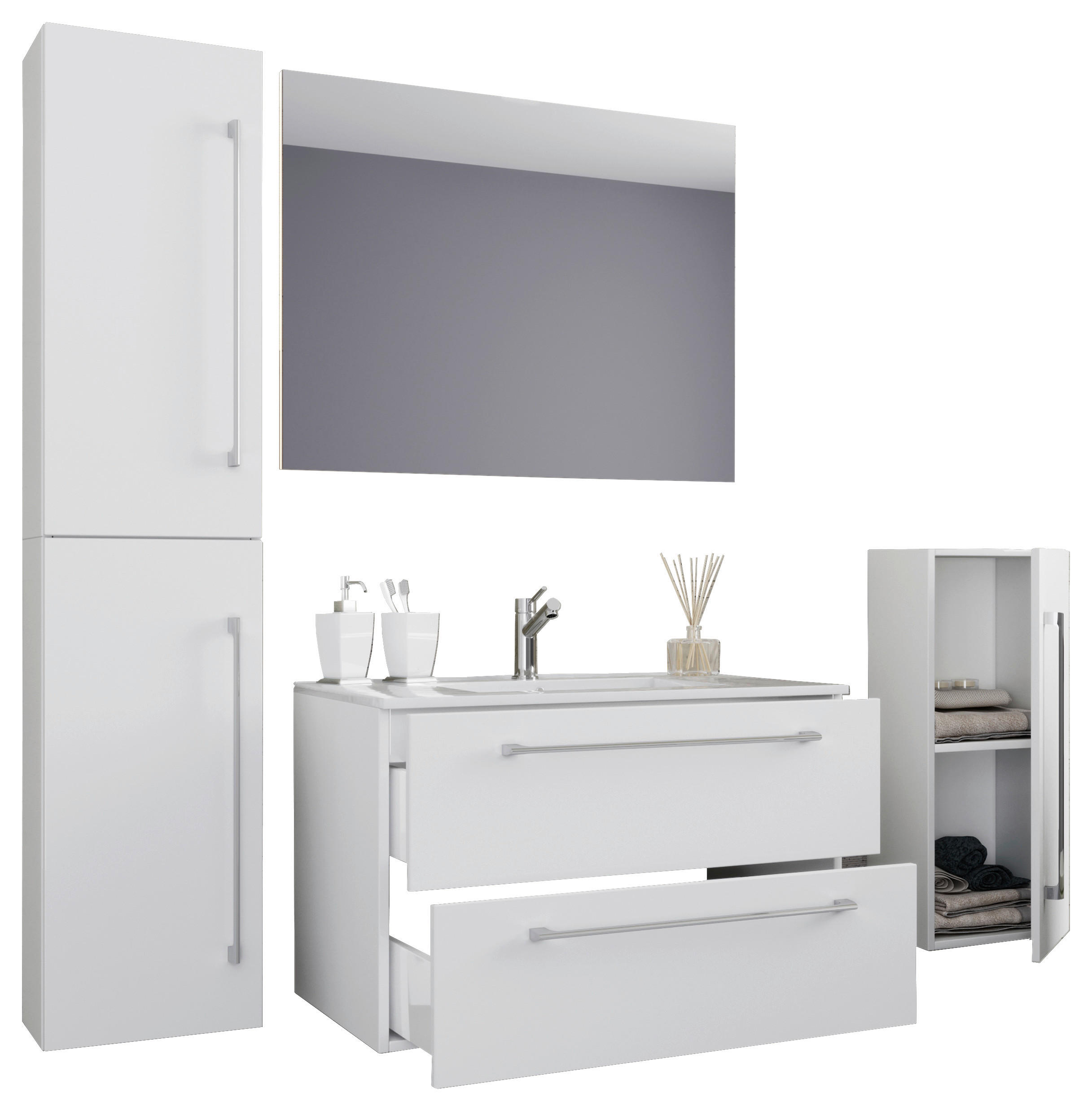 Mid.you Badezimmer Weiß 126 cm