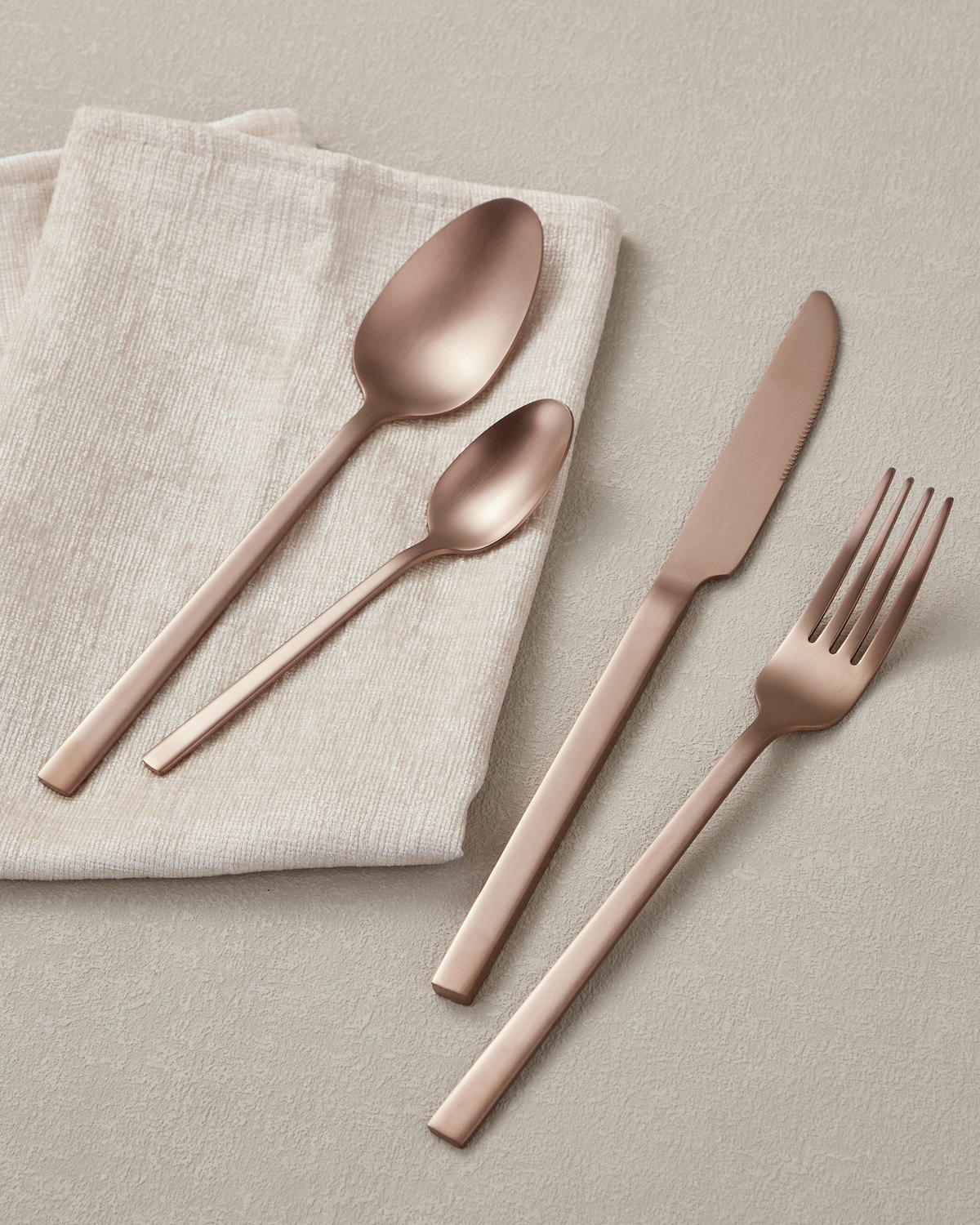 BESTECKSET 16-teilig Edelstahl  für  - Roségold, Basics, Metall (23,5cm) - Eglo