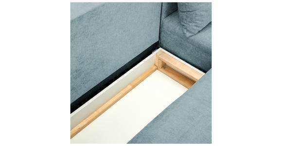 ECKSOFA  in Velours Mintgrün  - Schwarz/Mintgrün, KONVENTIONELL, Textil/Metall (226/155cm) - Carryhome