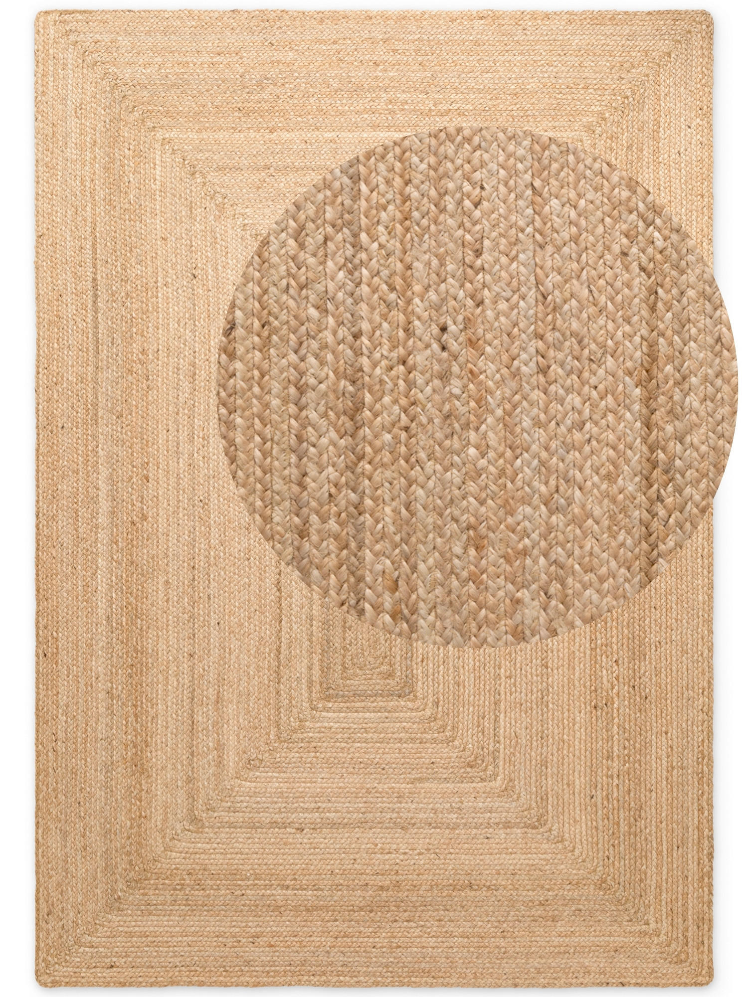 JUTETEPPICH Wohnzimmer 80/150 cm Juno Goldfarben rechteckig  - Goldfarben, Basics, Textil (80/150cm) - Hanse Home