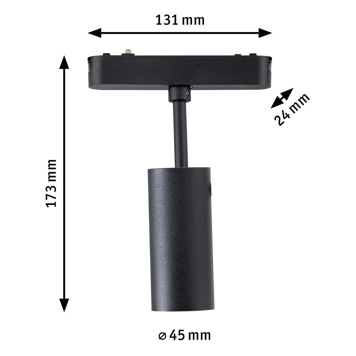 SCHIENENSYSTEM-STRAHLER Veya Zenor 13.1/17.3/2.4 cm  - Design (13.1/17.3/2.4cm) - Paulmann