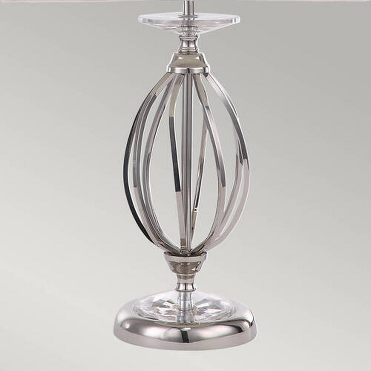 TISCHLEUCHTE - Nickelfarben, Konventionell, Textil/Metall (36/58cm) - Elstead Lighting