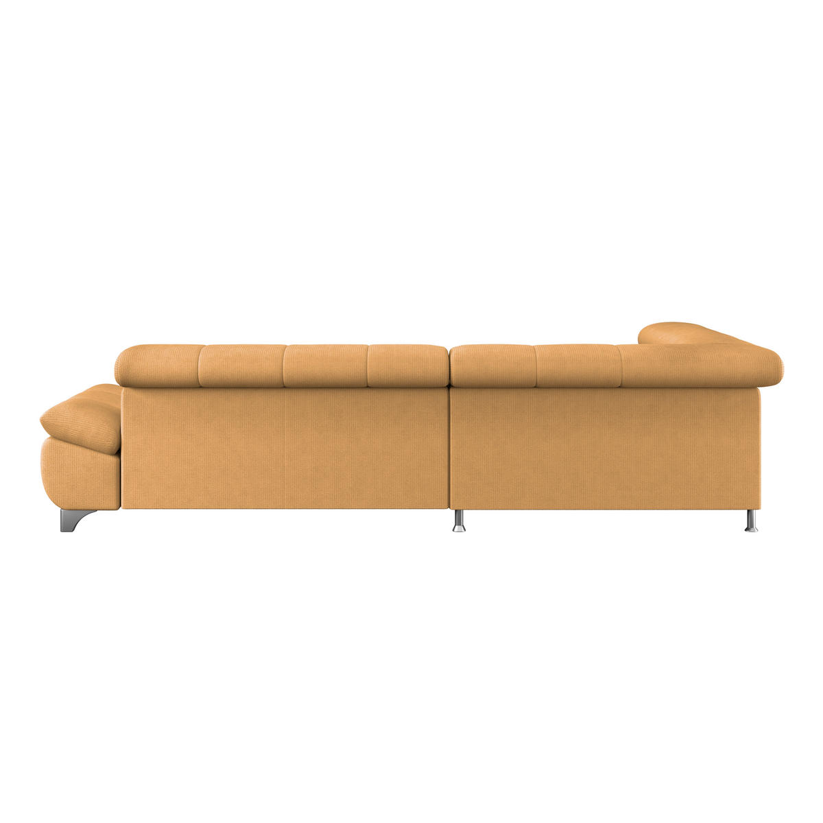 ECKSOFA Goldfarben Chenille  - Chromfarben/Goldfarben, KONVENTIONELL, Textil/Metall (234/312cm) - Livetastic