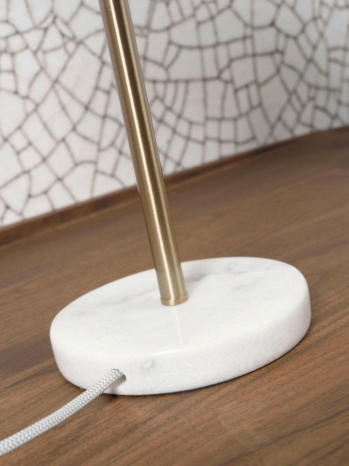 STOLNÍ LAMPA, nástěnný stmívač, 25/45 cm  - bílá/barvy zlata, Trend (25/45cm) - It's about Romi