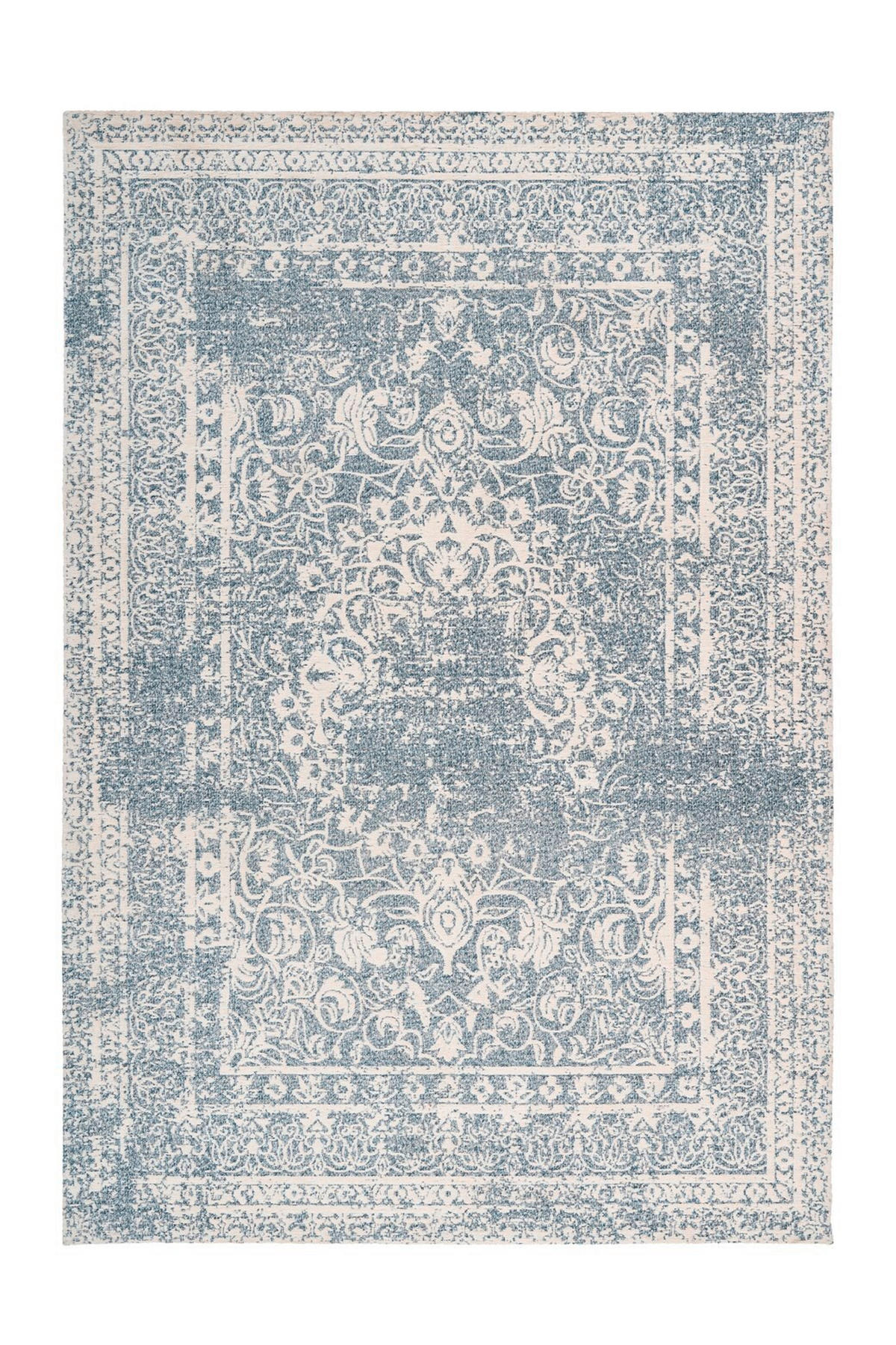 LÄUFER 80/150 cm Iglesia 425 Creme / Blau Blau, Creme  - Blau/Creme, KONVENTIONELL, Textil (80/150cm)