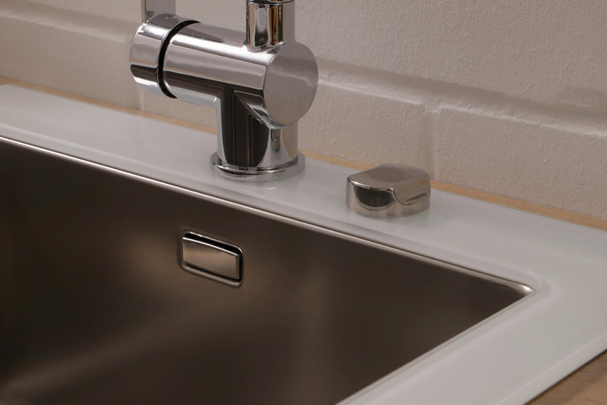 SPÜLE 1720NEWYORK55X53W  - Weiß, Trend, Glas/Metall (55/21/53cm) - Respekta