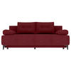 SCHLAFSOFA in Velours Weinrot  - Weinrot/Schwarz, KONVENTIONELL, Textil/Metall (200/98/90cm) - Carryhome