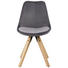 STUHL Samt Dunkelgrau - Eichefarben/Dunkelgrau, Design, Holz/Textil (48/82/56cm) - Ambia Home