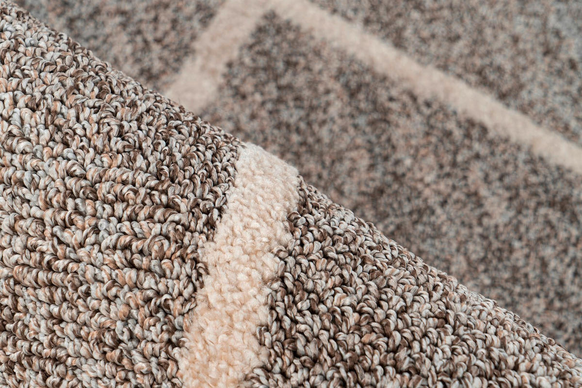 TEPPICH 120/170 cm Rhombus 225 Braun / Beige Braun, Beige  - Beige/Braun, KONVENTIONELL, Textil (120/170cm)