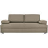 SCHLAFSOFA in Textil Hellbraun  - Chromfarben/Hellbraun, Design, Textil/Metall (212/84/100cm) - Bali