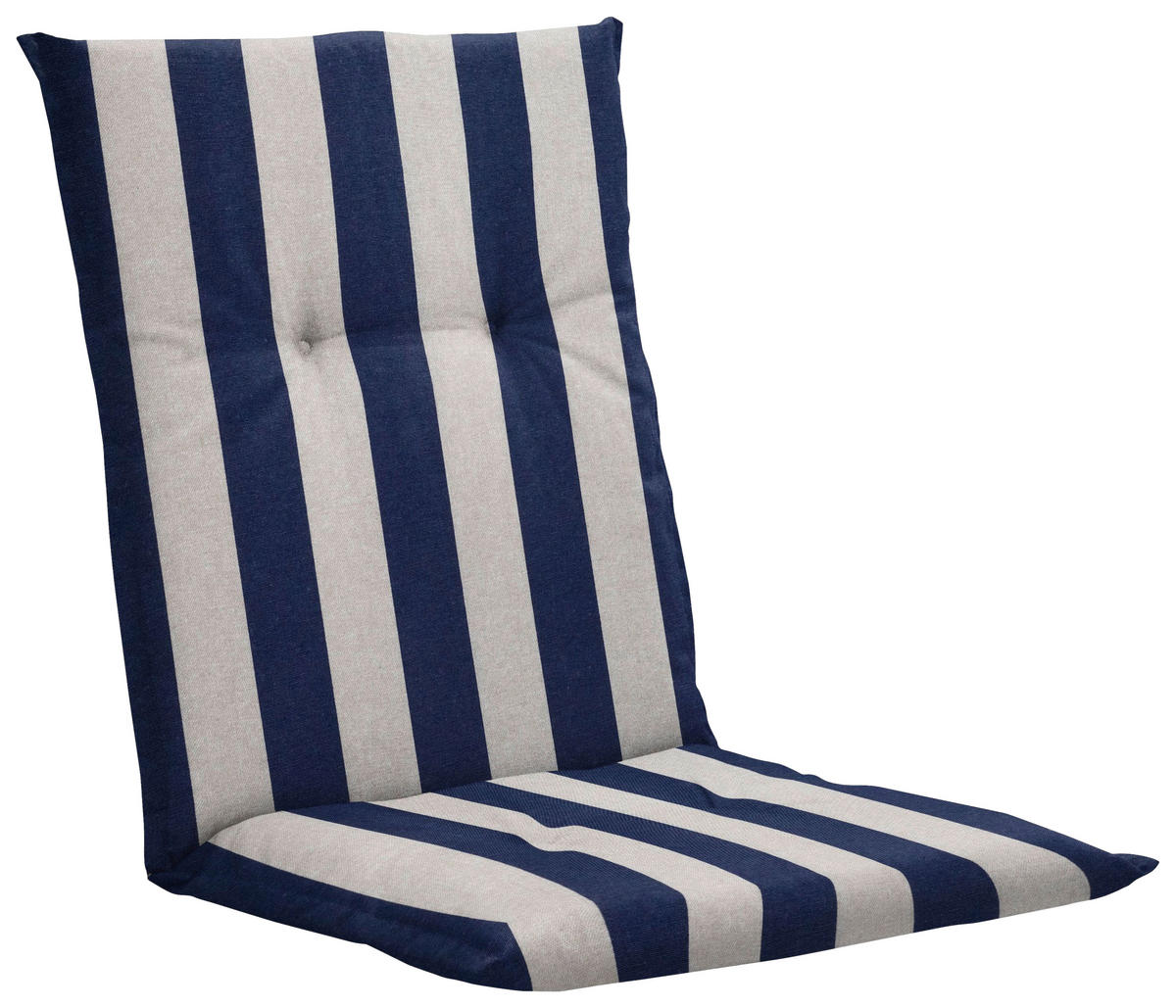 SESSELAUFLAGE Streifen  - Blau/Creme, Basics, Textil (105/6/50cm)