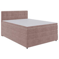 BOXSPRINGBETT 140/200 cm  in Hellrot  - Hellrot/Schwarz, Konventionell, Kunststoff/Textil (140/200cm) - Carryhome