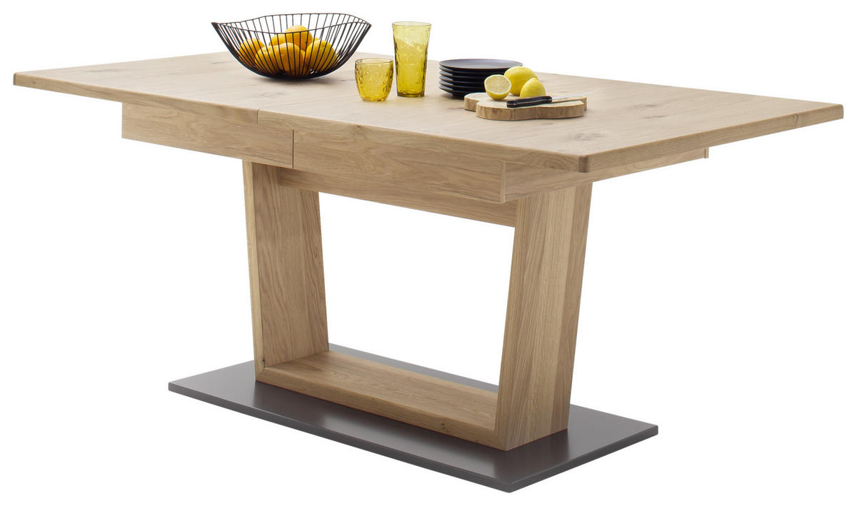 MATBORD i trä, trämaterial 180-280/100/77 cm   - svart/ekfärgad, Design, trämaterial/trä (180-280/100/77cm) - Livetastic