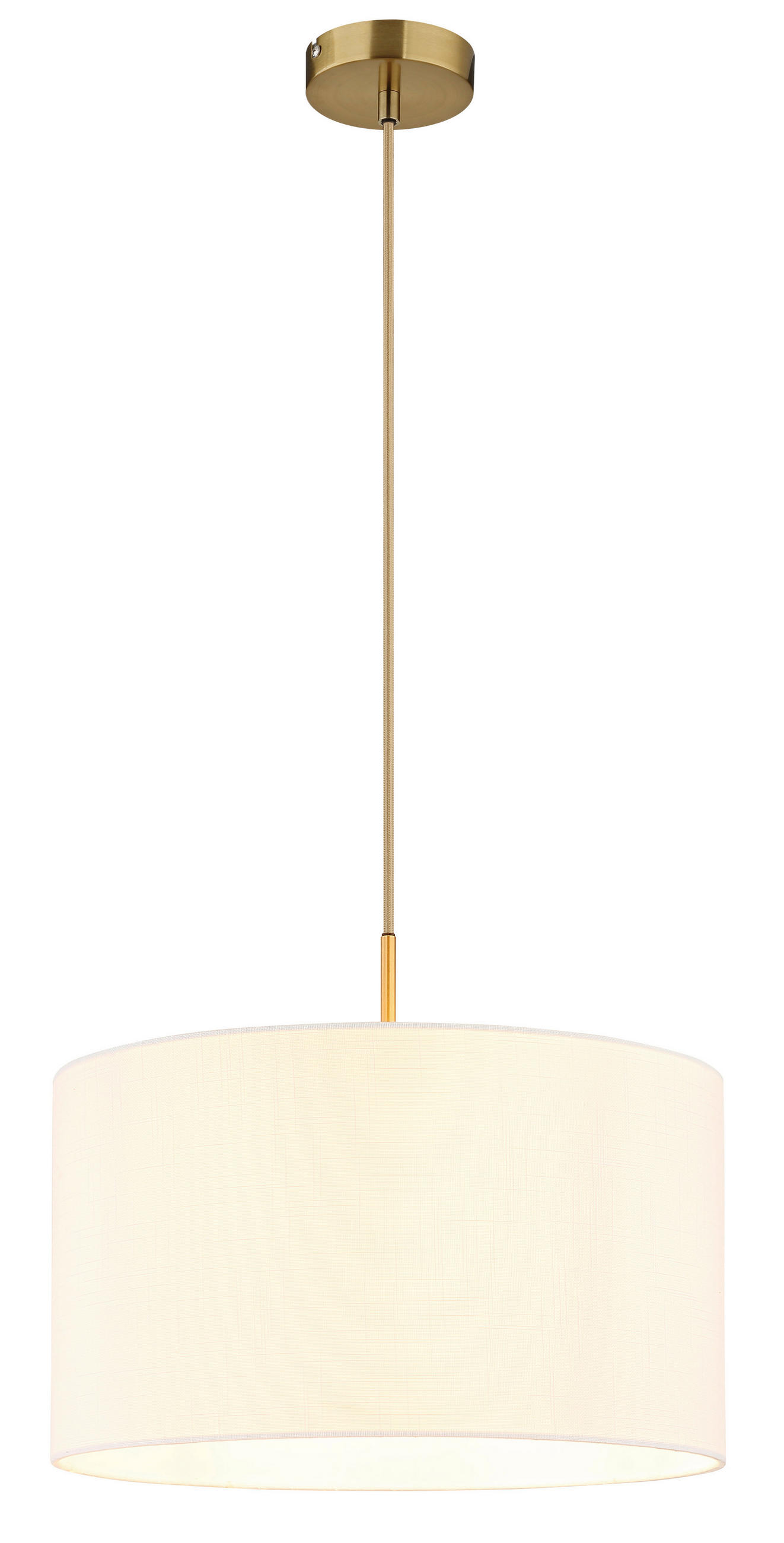 HÄNGELEUCHTE Truett 40/120 cm  - Schwarz/Weiß, Design, Textil/Metall (40/120cm) - Globo