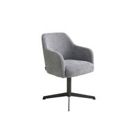 ARMLEHNSTUHL  Sitzfläche 360° drehbar Webstoff  Grau  - Schwarz/Grau, MODERN, Textil/Metall (59/86/63cm) - Schöner Wohnen